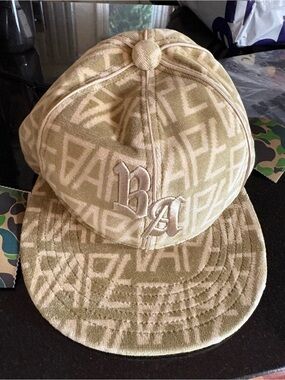 Bape Beige LA Monogram Baseball Cap